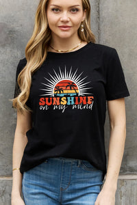 Simply Love Full Size SUNSHINE ON MY MIND Graphic Cotton Tee