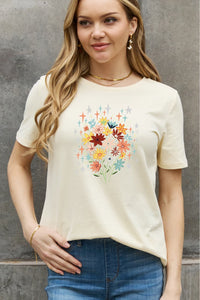 Simply Love Full Size Floral Graphic Cotton Tee