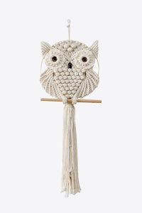 Hand-Woven Owl Macrame Wall Hanging