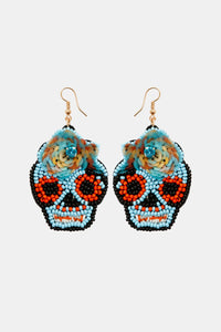 Copper Beaded Detail Dangle Earrings