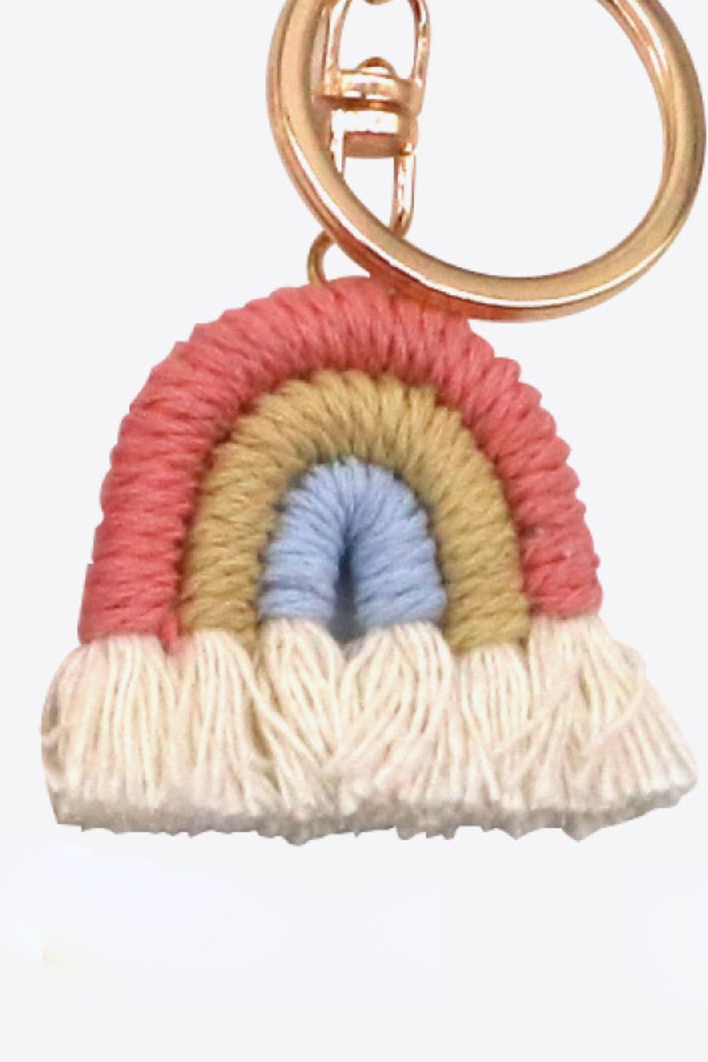 Assorted 4-Pack Rainbow Fringe Keychain