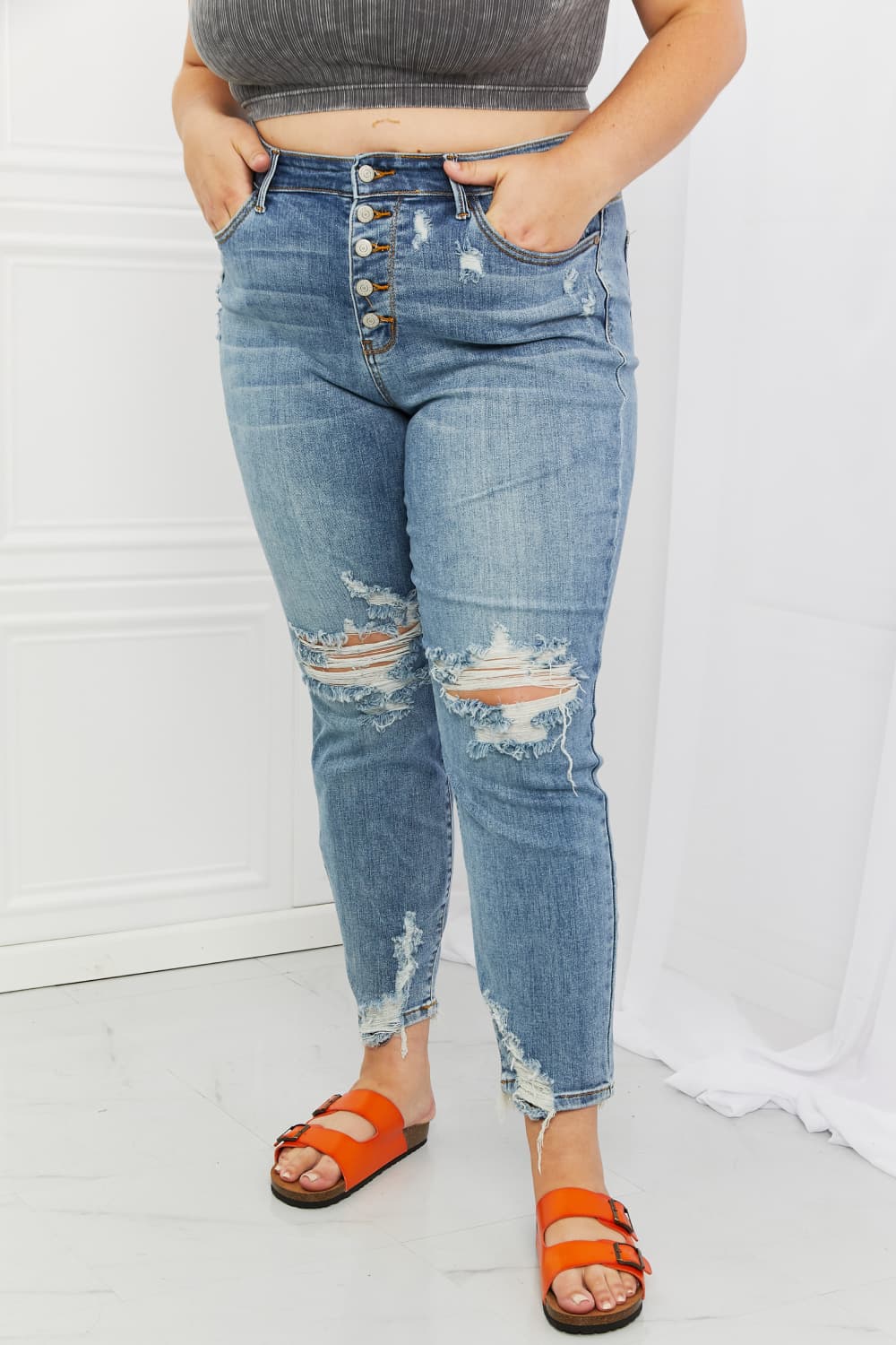 Judy Blue Maddison Full Size Boyfriend Jeans