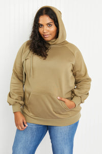 Zenana Fall Festival Full Size Side Tie Longline Hoodie