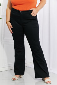 Zenana Clementine Full Size High-Rise Bootcut Pants in Black