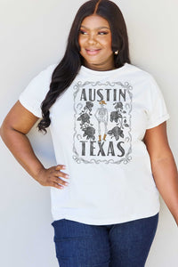 Simply Love Full Size AUSTIN  TEXAS Graphic Cotton T-Shirt