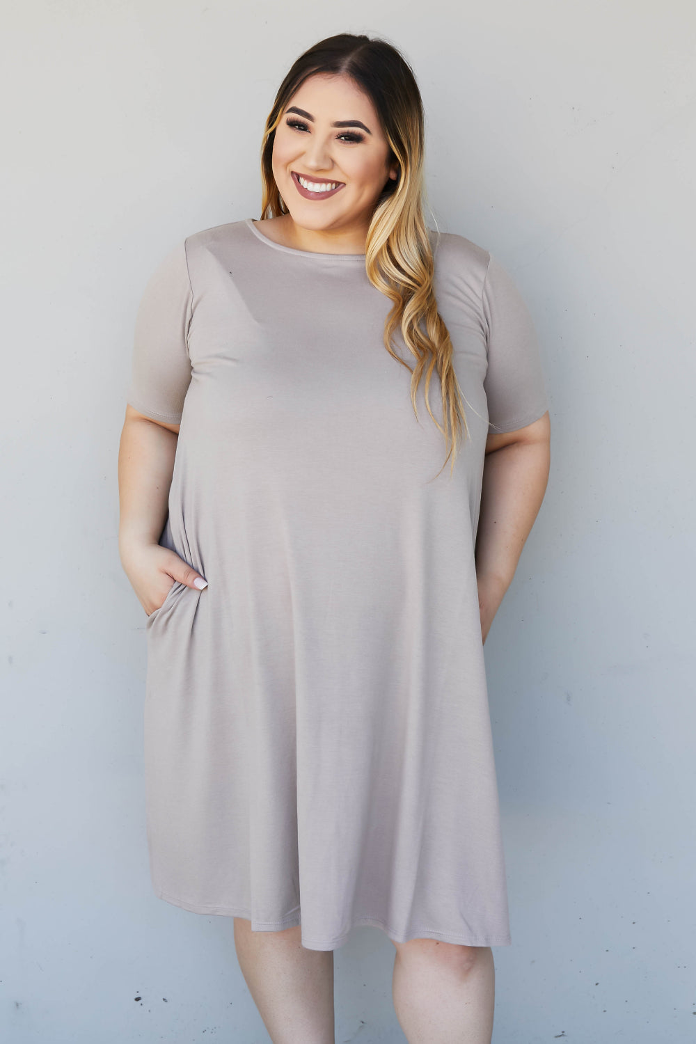 Zenana Favorite Playlist Full Size Flare Dress with Pockets