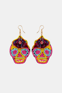 Copper Beaded Detail Dangle Earrings