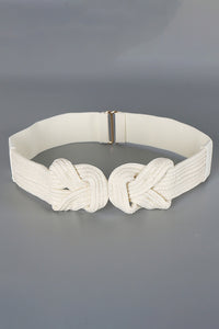 PU Leather Wide Elastic Belt