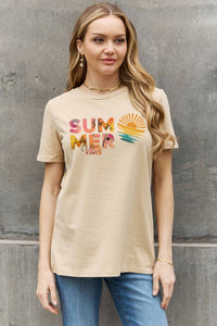 Simply Love Full Size SUMMER VIBES Graphic Cotton Tee