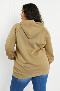 Zenana Fall Festival Full Size Side Tie Longline Hoodie