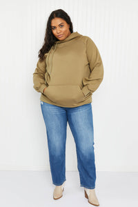 Zenana Fall Festival Full Size Side Tie Longline Hoodie