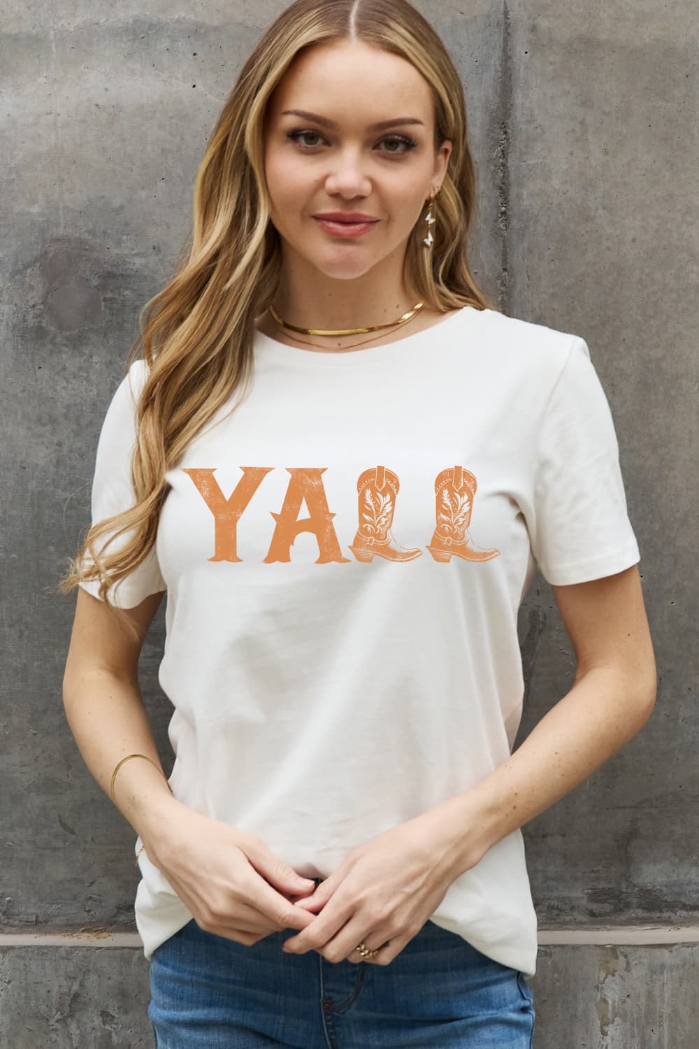 Simply Love Full Size YALL Graphic Cotton Tee