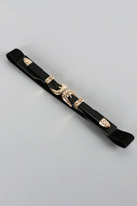 Double Buckle PU Leather Belt