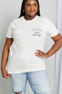 Simply Love Full Size CAT MOM Graphic Cotton Tee